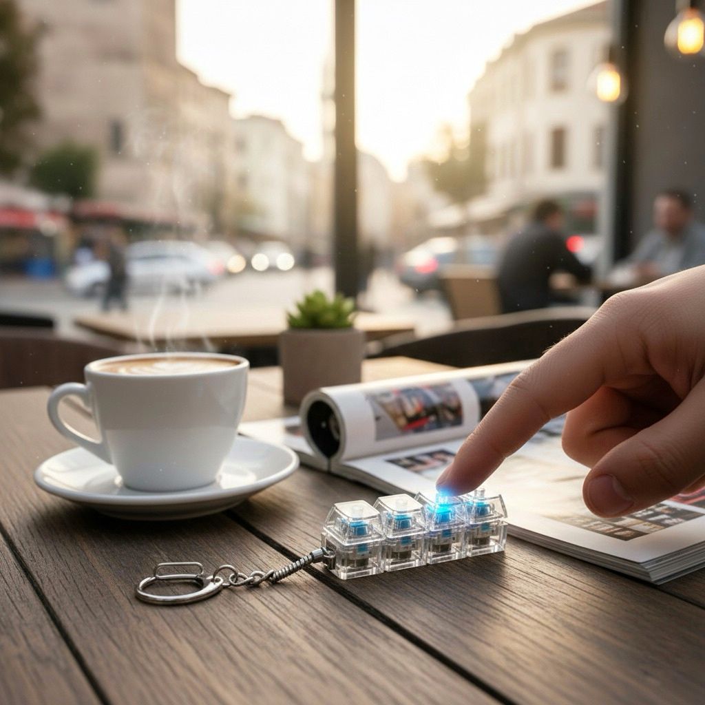 RGB Işıklı 4’lü Mekanik Switch Stres Giderici Anahtarlık